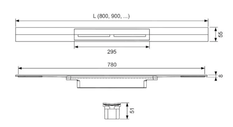 Tece TECEdrainprofile - Doucheprofiel 900 Mm, Gepolijst Goud Optisch 670912 - Afbeelding 2