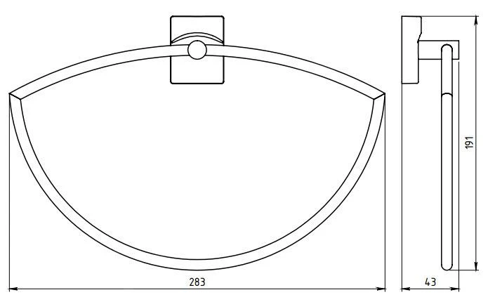 Novaservis Metalia 12 - Handdoekhouder, Chroom 0203,0 - Afbeelding 2