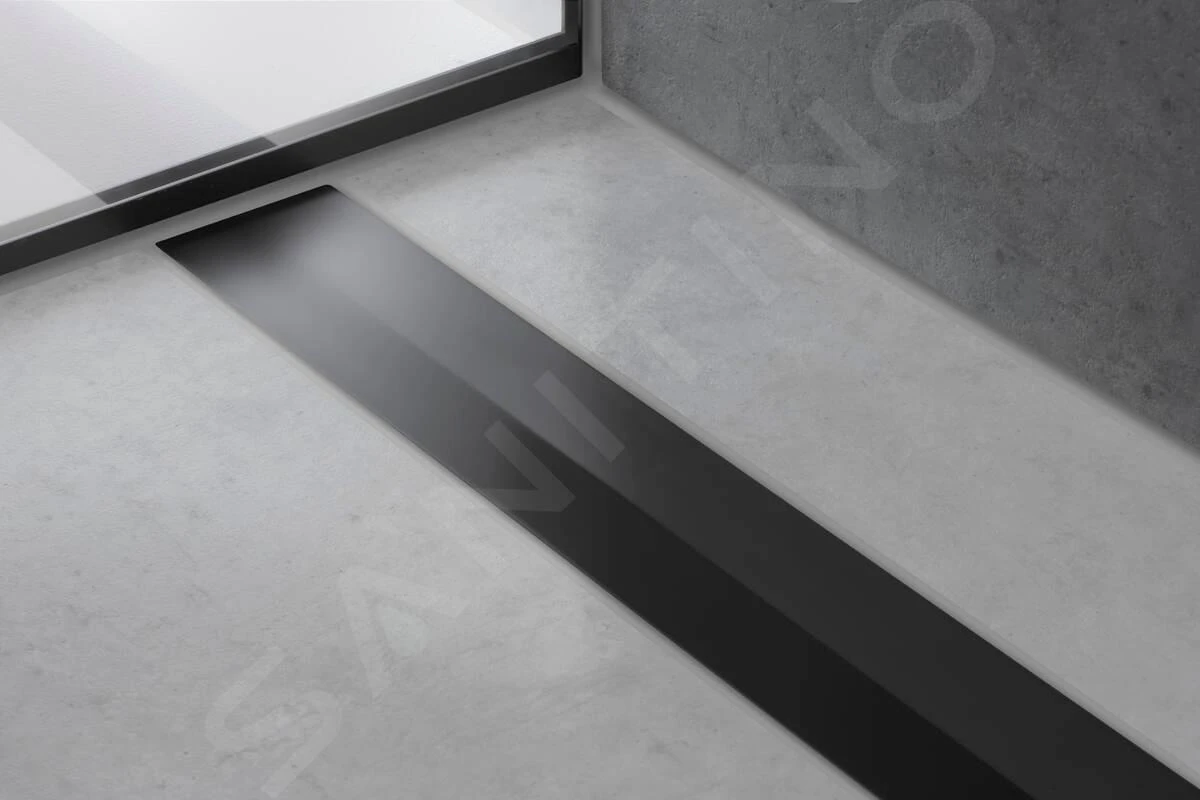 Hansgrohe RainDrain Flex - Douchegoot Met Rvs Rooster 1000, Te Plaatsen In De Ruimte, Inkortbaar, Mat Zwart 56046670 - Afbeelding 3