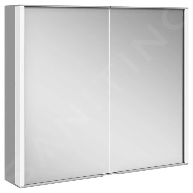 Keuco Royal Match - Spiegelkast Met LED-verlichting, 800x700x160 Mm, Zilver Geanodiseerd 12802171311