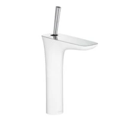 Hansgrohe PuraVida - Wastafelkraan 200 Met Afvoergarnituur Push-Open, Wit/chroom 15081400