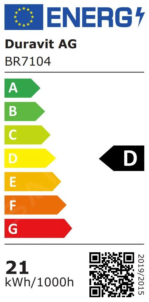 Duravit Brioso - Spiegelkast 760x1220x148 Mm, Links, 2 Deuren, Glans Wit BR7104022221000 - Afbeelding 3