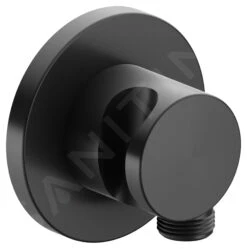 Keuco IXMO - Wandaansluitbocht Met Houder, Geborsteld Zwart Chroom 59592130001