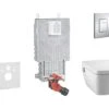 Grohe Uniset - Complete Toiletset Douche WC + Tece Wc Zitting, Skate Cosmo Bedieningsplaat, Rimless, SoftClose, Chroom 38643SET-KT
