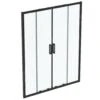 Ideal Standard Connect 2 - Schuif Douchedeur, 4-delig, 1600 Mm, Zwart/helder Glas K9282V3