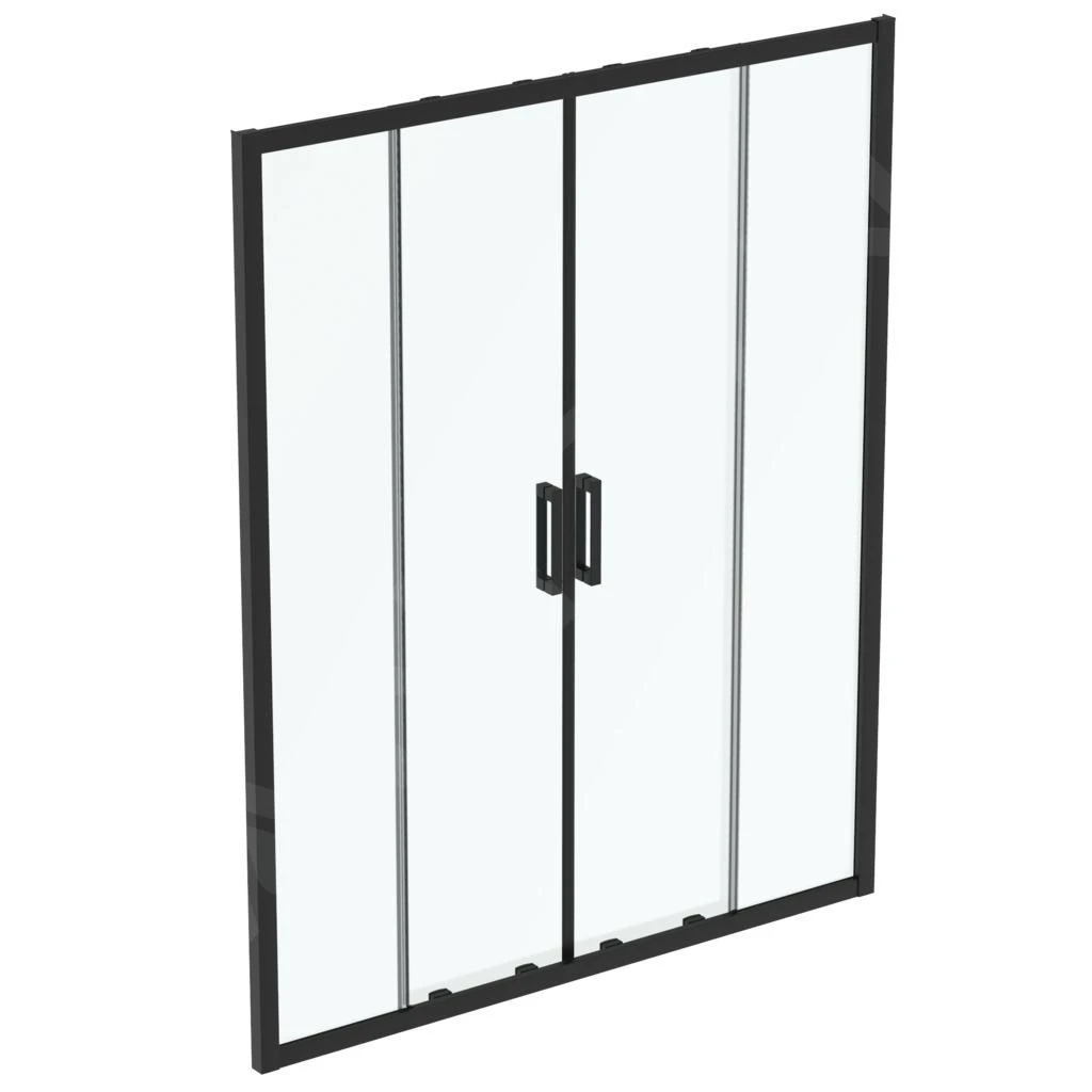 Ideal Standard Connect 2 - Schuif Douchedeur, 4-delig, 1600 Mm, Zwart/helder Glas K9282V3