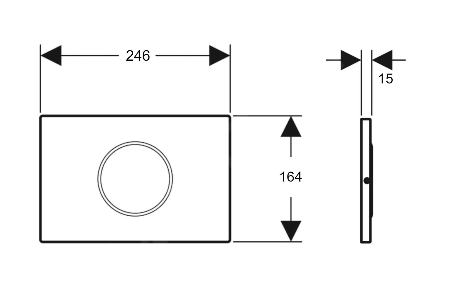 Geberit Sigma10 - Elektronische Bedieningsplaat, Netvoeding, Geborsteld/ Gepolijst Staal 115.907.SN.6 - Afbeelding 2