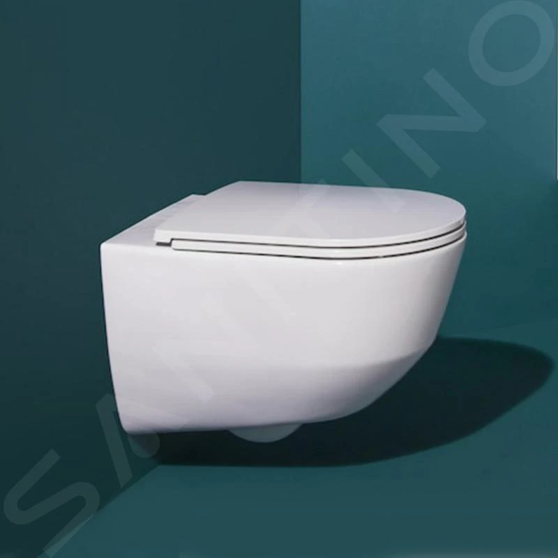 Laufen Pro - Hangend Toilet Met Slim Wc-bril, Slowclose, Rimless, Wit H8669570000001 - Afbeelding 6