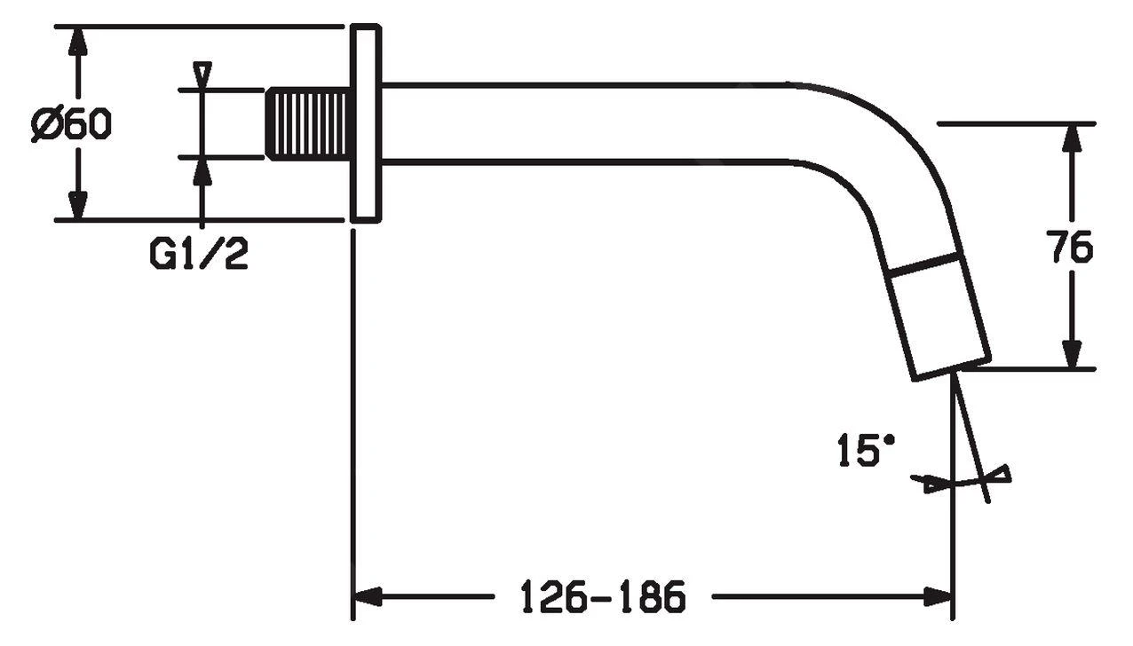 Hansa Nova - Koudwaterkraan, Mat Zwart 5096810133 - Afbeelding 2