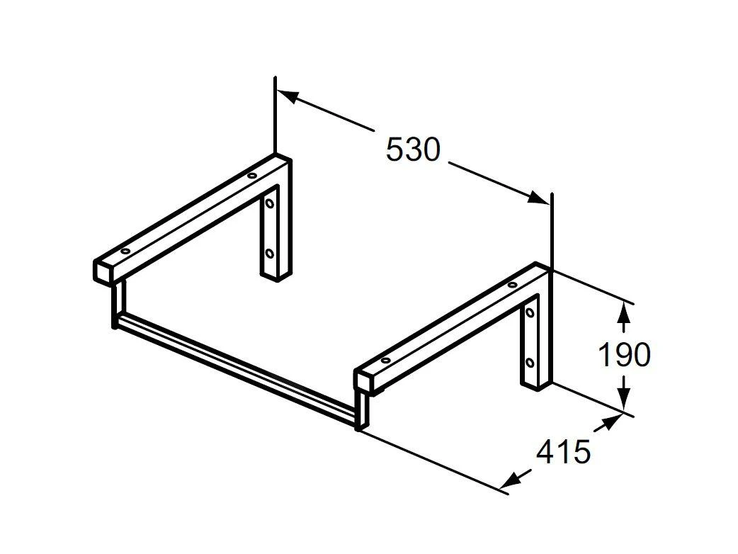 Ideal Standard Softmood - Meubelconsole 530 X 200 X 415 Mm, Chroom T783167 - Afbeelding 2