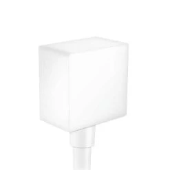 Hansgrohe Fixfit - Muuraansluitbocht Square Met Terugslagklep, Mat Wit 26455700