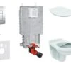 Grohe Uniset - Set Voorwandinstallatie, Closet Alpha Met WC-zitting, Skate Cosmopolitan Bedieningspaneel, Chroom 38643SET-KD