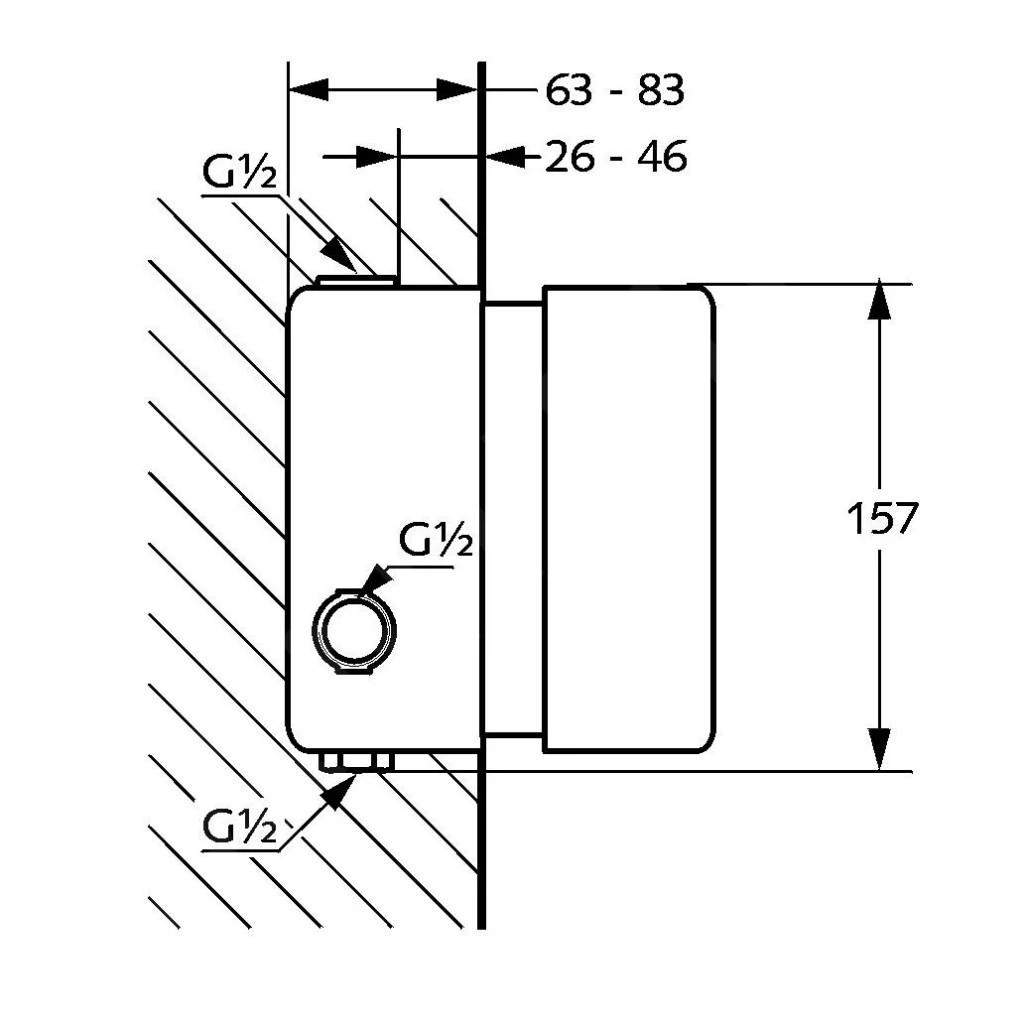 Kludi Inbouwdelen - Basisgarnituur Voor Inbouw Thermostaat 35156 - Afbeelding 2