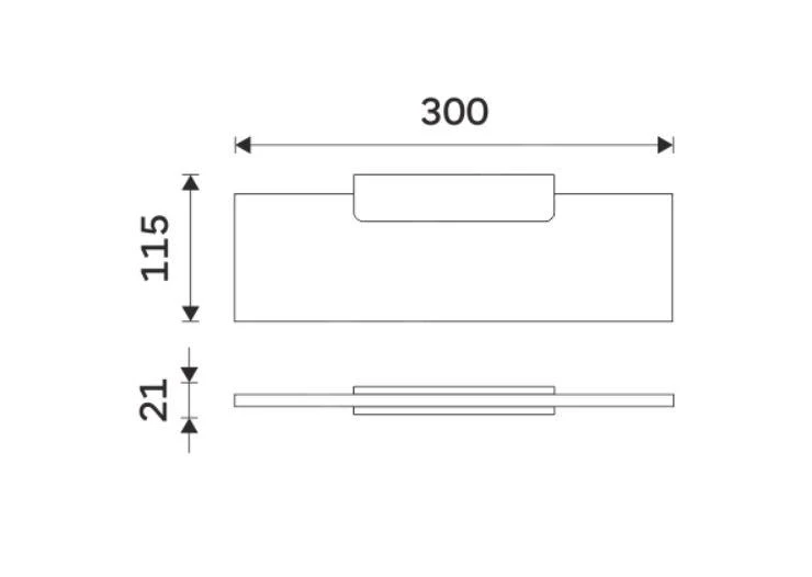 Nimco Maya - Plank IXI, Lengte 300 Mm, Zwart Plexiglas MAC X330-C-90 - Afbeelding 2