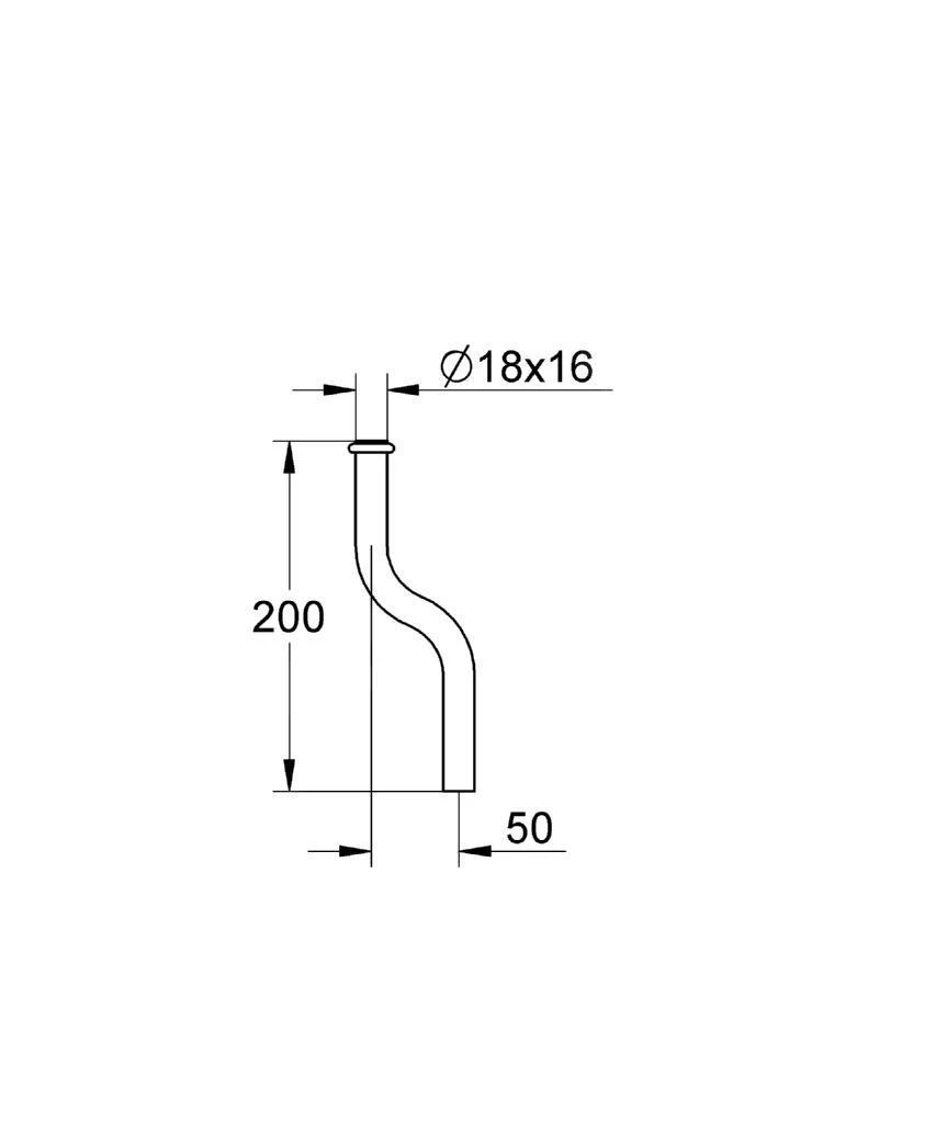 Grohe Reserveonderdelen - Urinoirspoelpijp, Chroom 37040000 - Afbeelding 3
