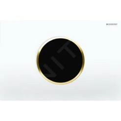 Geberit Sigma10 - Bedieningsplaat, Elektronisch, Dual Flush Spoeling, Netvoeding, Wit/goud Look 115.907.KK.1