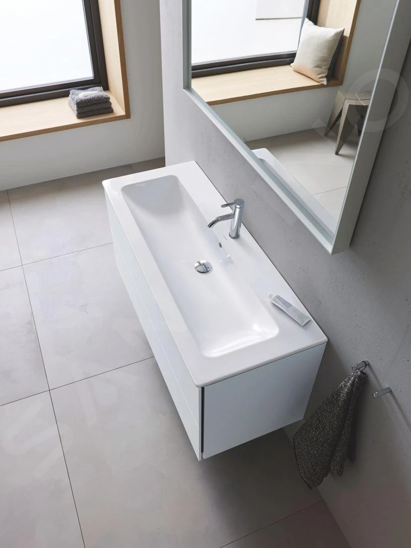 Duravit L-Cube - Wastafelonderkast 550x1220x481 Mm, 2 Laden, Glanzend Wit LC624302222 - Afbeelding 8