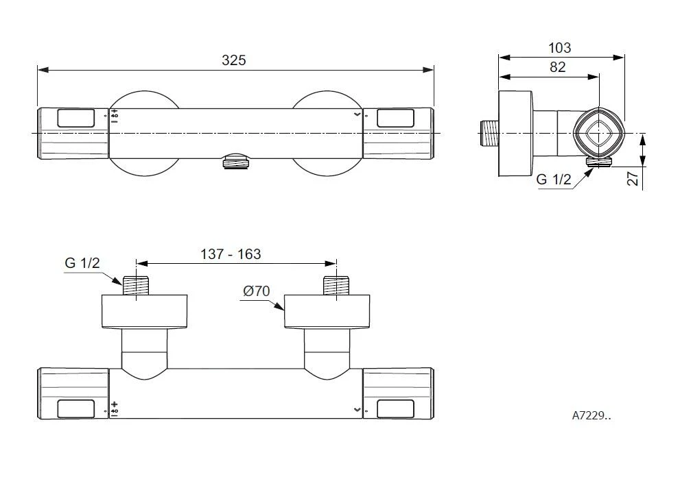 Ideal Standard CeraTherm - Douchethermostaat, Chroom A7229AA - Afbeelding 2