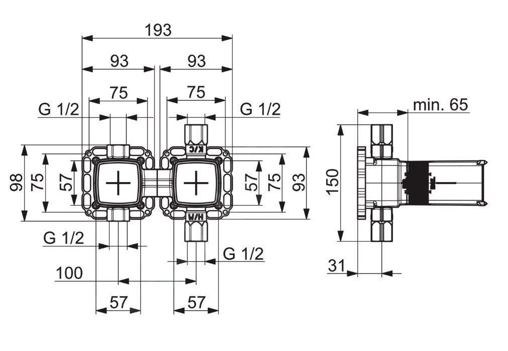 Hansa Matrix - Inbouwdeel DN15 44010100 - Afbeelding 2