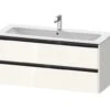 Duravit Ketho.2 - Wastafelonderkast 550x1210x480 Mm, 2 Laden, Glanzend Wit K25265022220000