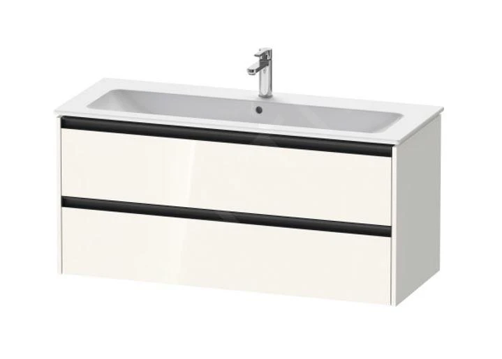 Duravit Ketho.2 - Wastafelonderkast 550x1210x480 Mm, 2 Laden, Glanzend Wit K25265022220000