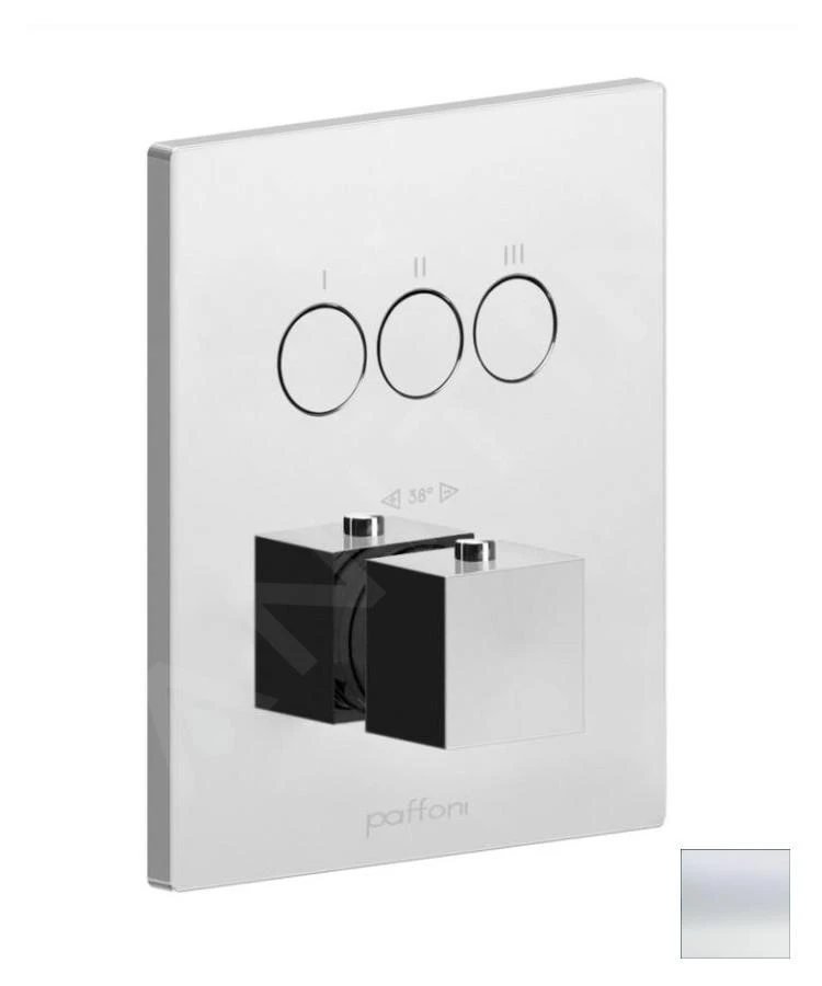 Paffoni Compact Box - Thermostatische Inbouwkraan, Voor 3 Uitgangen, Mat Wit CPT519BO