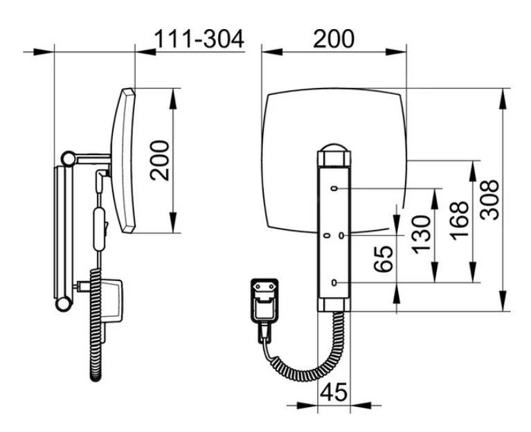 Keuco Make-up Spiegels - Make-up Spiegel Met LED-verlichting, Chroom 17613019001 - Afbeelding 2