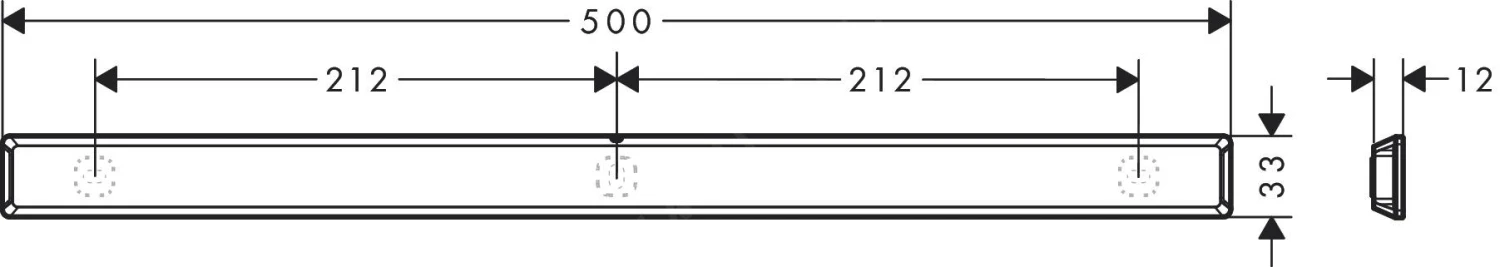Hansgrohe WallStoris - Wandstang 500 Mm, Mat Wit 27902700 - Afbeelding 2