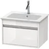 Duravit Ketho - Wastafelonderkast 410x600x475 Mm, 1 Lade, Glanzend Wit KT641802222