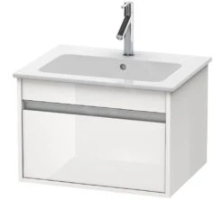 Duravit Ketho - Wastafelonderkast 410x600x475 Mm, 1 Lade, Glanzend Wit KT641802222