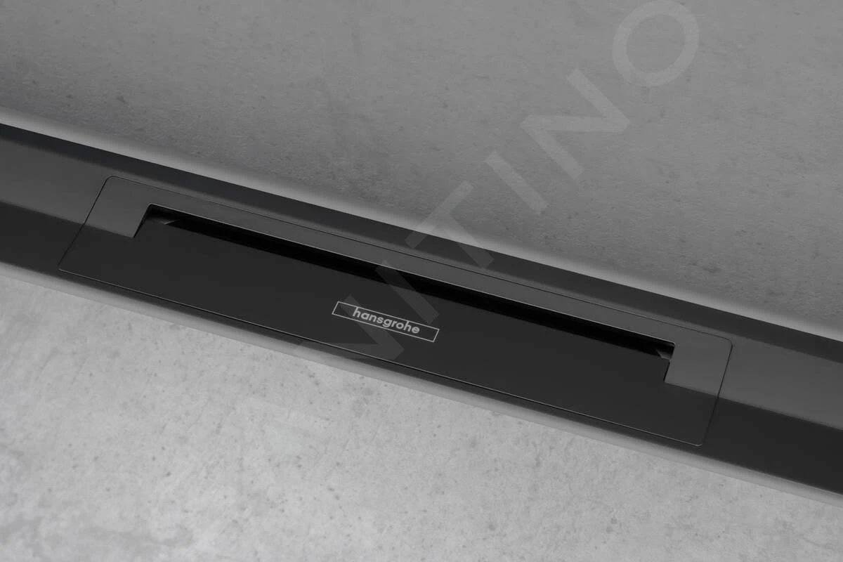 Hansgrohe RainDrain Flex - Douchegoot Met Rvs Rooster 800, Wandmodel, Inkortbaar, Mat Zwart 56051670 - Afbeelding 4