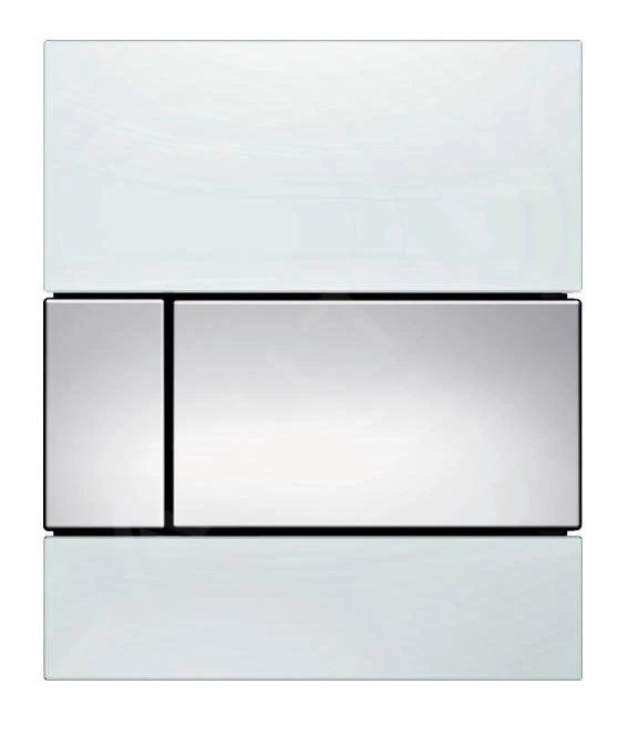 Tece TECEsquare - Urinoir Bedieningsplaat, Wit Glas/glazend Chroom 9242802