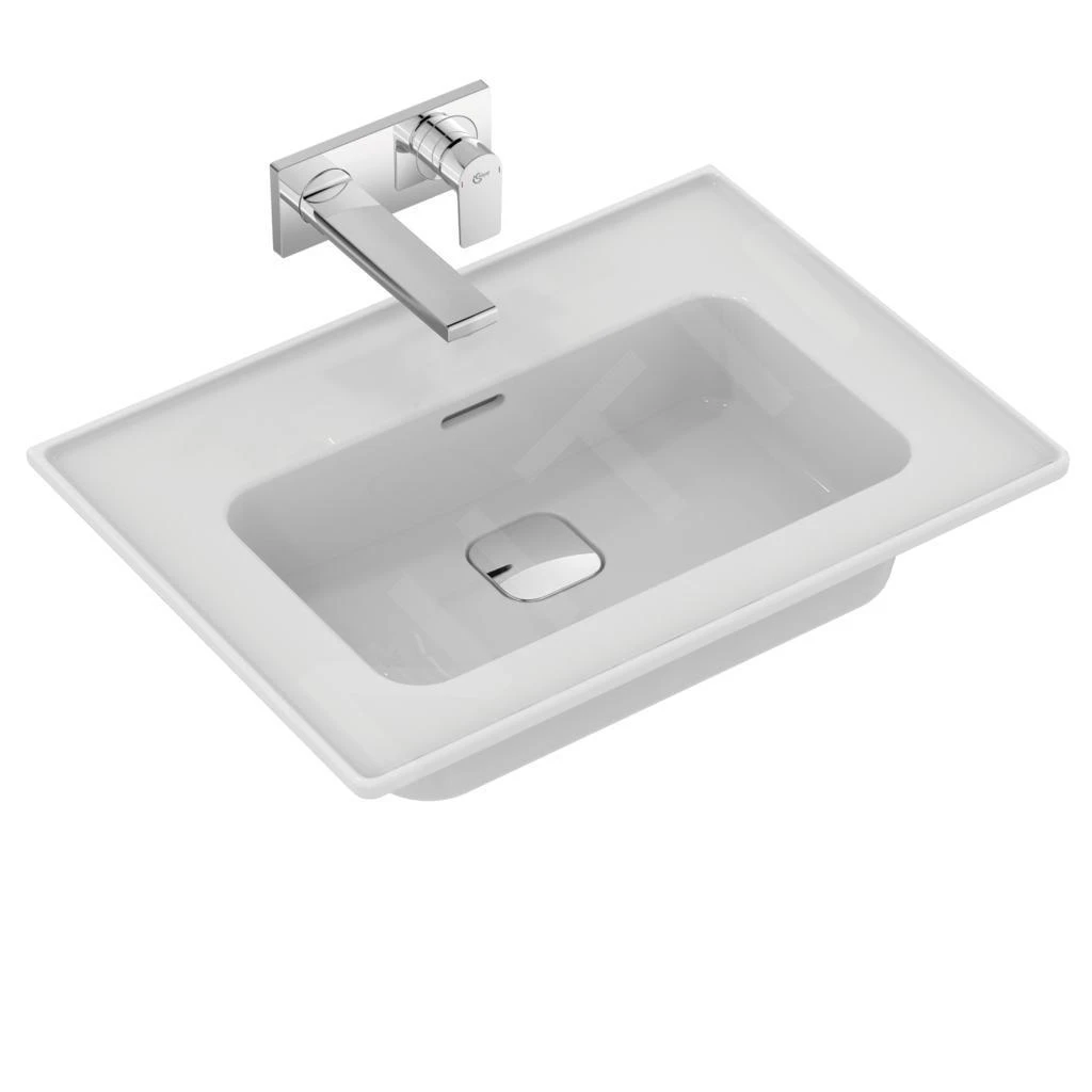 Ideal Standard Strada II - Meubelwastafel 640x460 Mm, Zonder Kraangat, Met Ideal Plus, Wit T3633MA - Afbeelding 3