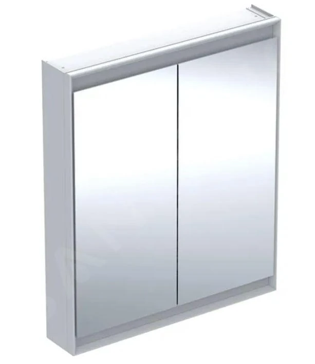 Geberit ONE - Spiegelkast Met LED-verlichting, 750x900x150 Mm, 2 Deuren, Aluminium 505.812.00.1