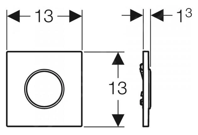 Geberit Spoelsystemen - Wc-besturing Met Elektronische Spoelactivering, Bedieningsplaat Type 10, Netvoeding, Wit/chroom Mat 116.025.KL.1 - Afbeelding 2