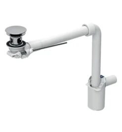 Geberit Toebehoren - Ruimte Besparende Wastafel Sifon Met Overloop, Uitlaat Met Trekstang, Chroom 152.072.21.1