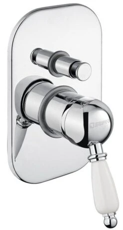 Sapho Kirké - White Inbouw Douchekraan Met Inbouwdeel, 2 Functies, Chroom KI42BC