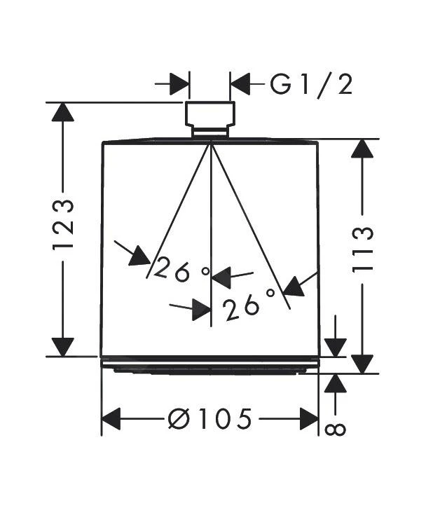 Hansgrohe Pulsify - Hoofddouche 105, 1jet, Chroom 24130000 - Afbeelding 2