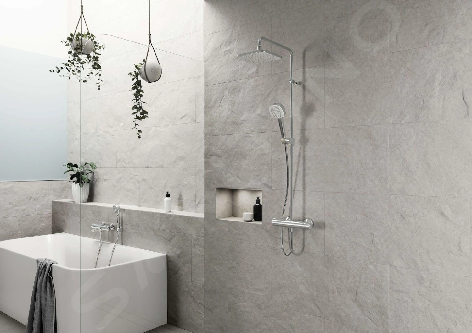 Hansa Micra - Doucheset Style 200 Met Thermostaat, Thermo Cool, ECO, Chroom 44350230 - Afbeelding 4