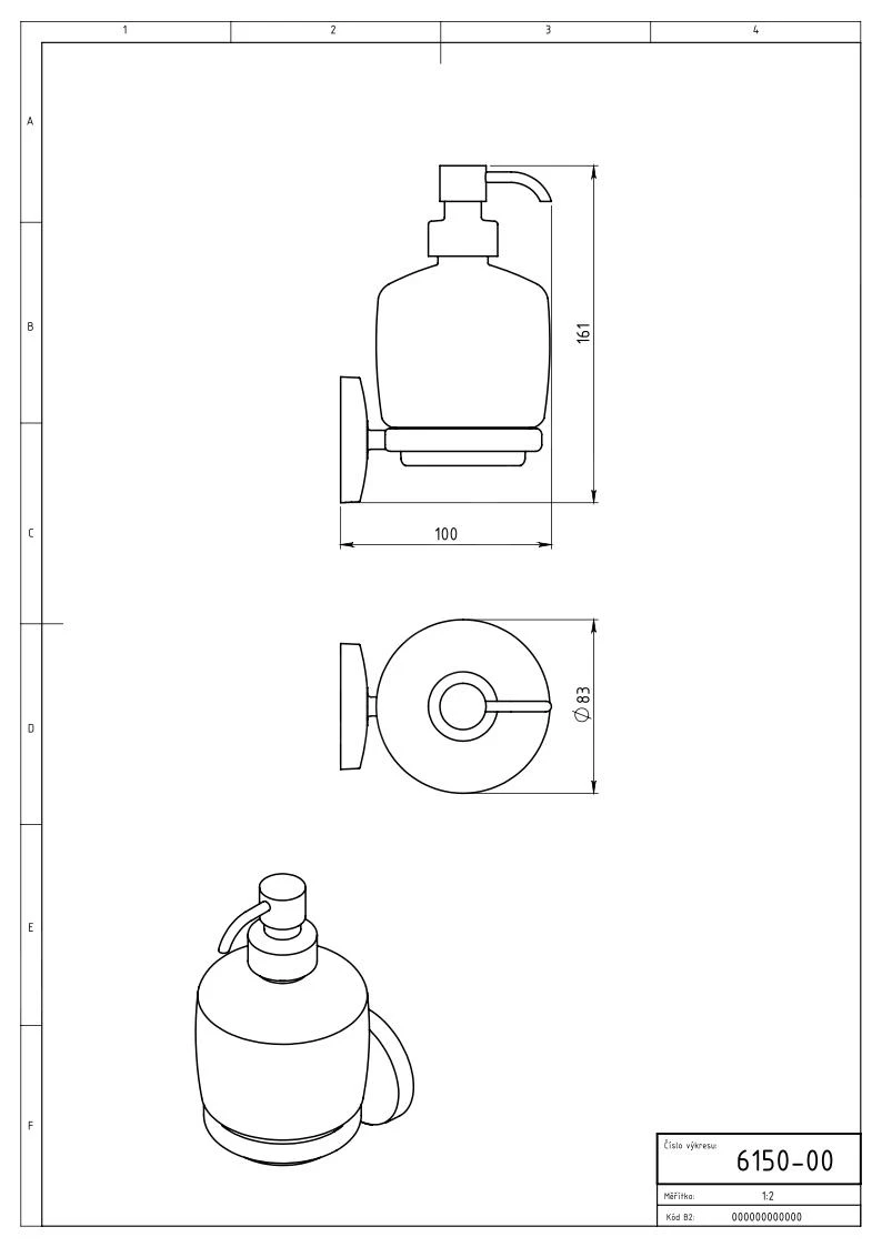 Novaservis Metalia 1 - Zeepdispenser Met Houder, Glas/chroom 6150,0 - Afbeelding 2
