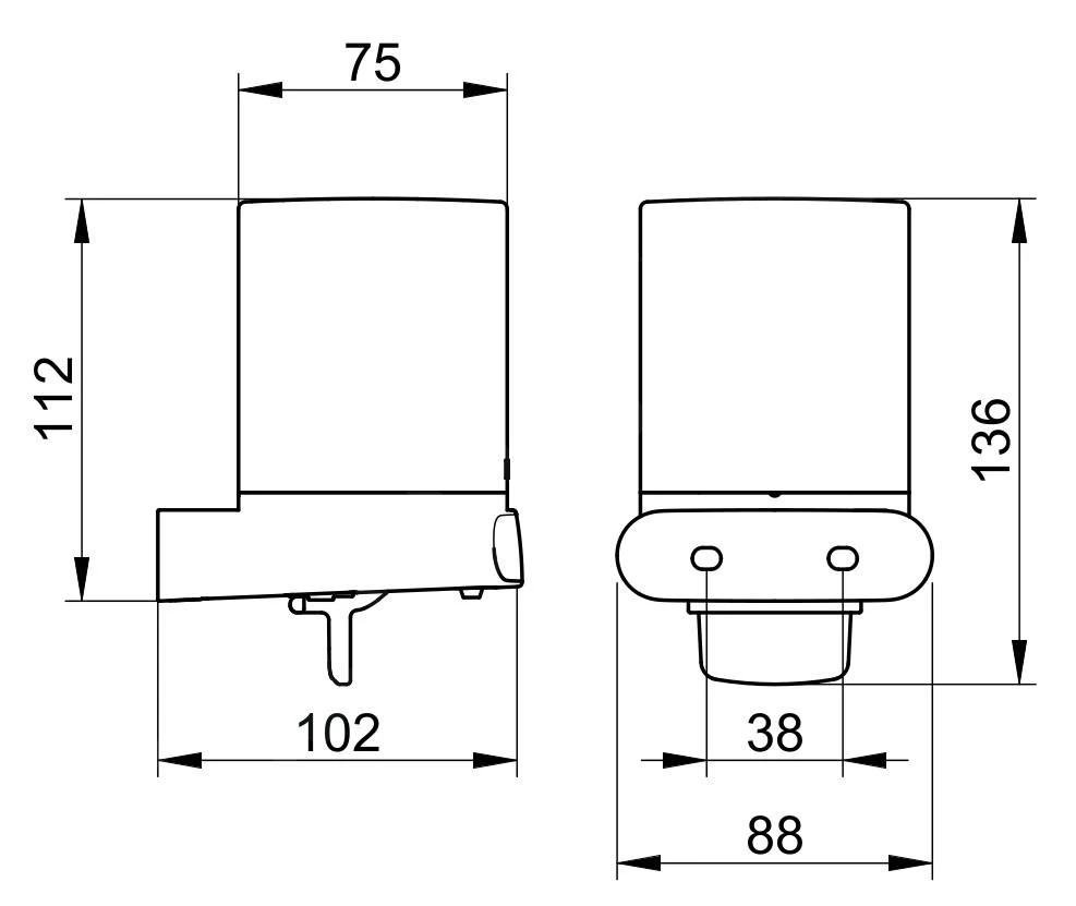 Keuco Elegance - Zeepdispenser Met Houder, 180 Ml, Mat Glas/chroom 11652019000 - Afbeelding 2