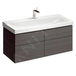 Geberit Xeno 2 - Wastafel Onderkast Met LED Verlichting En 4 Laden, 1200 Mm, Grijs 500.518.43.1