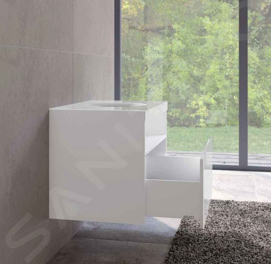 Keuco Stageline - Wastafelonderkast, 800x550x490 Mm, Met Uitsparing Voor Wastafel, Wit 32863300000 - Afbeelding 3