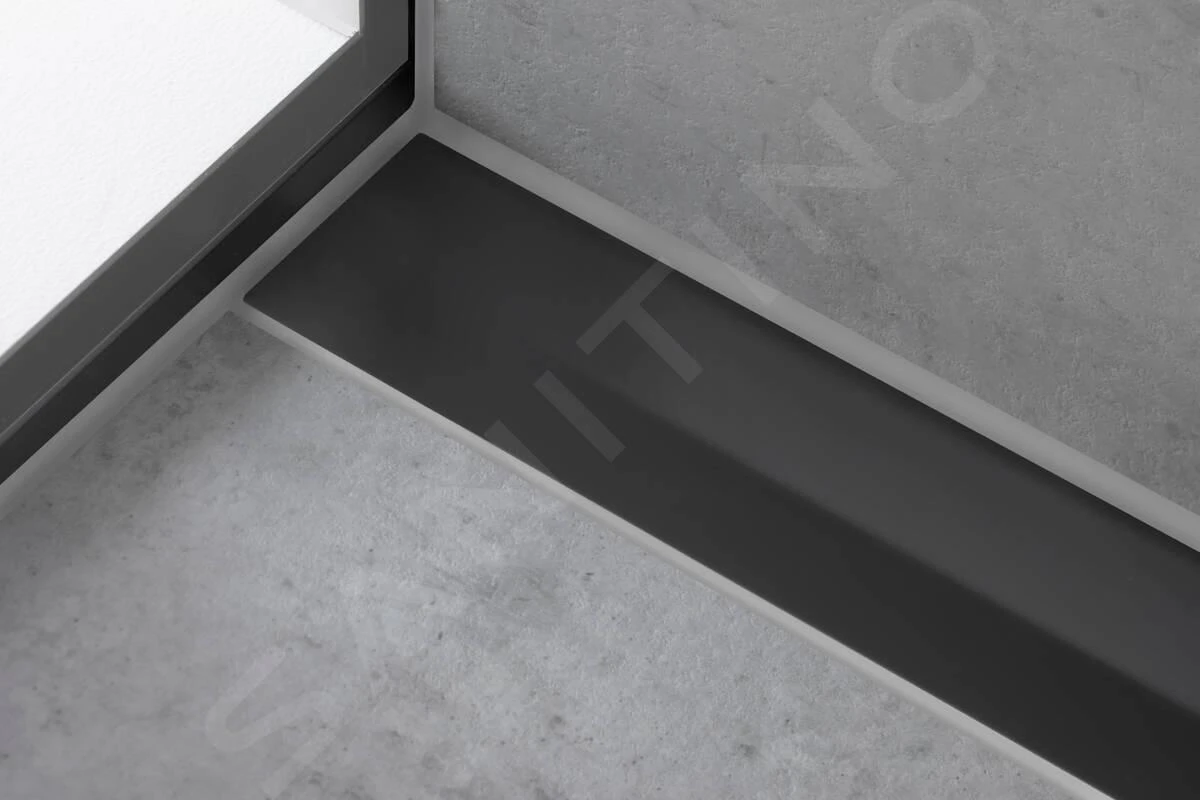 Hansgrohe RainDrain Flex - Douchegoot Met Rvs Rooster 800, Wandmodel, Inkortbaar, Mat Zwart 56051670 - Afbeelding 3