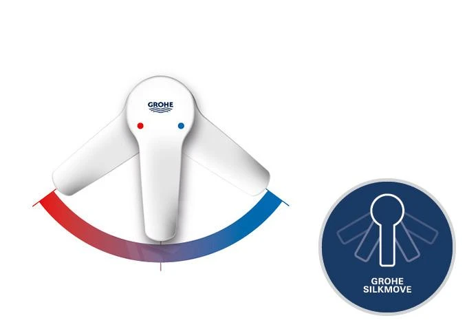 Grohe BauFlow - Badkraan, Chroom 23756000 - Afbeelding 3