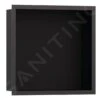 Hansgrohe XtraStoris Individual - Inbouwnis Met Designlijst, 300x300x100 Mm, Mat Zwart/geborsteld Zwart Chroom 56098340