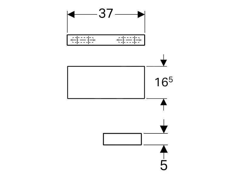 Geberit ICon - Planchette 370x165 Mm, Eikenhout 841339000 - Afbeelding 2