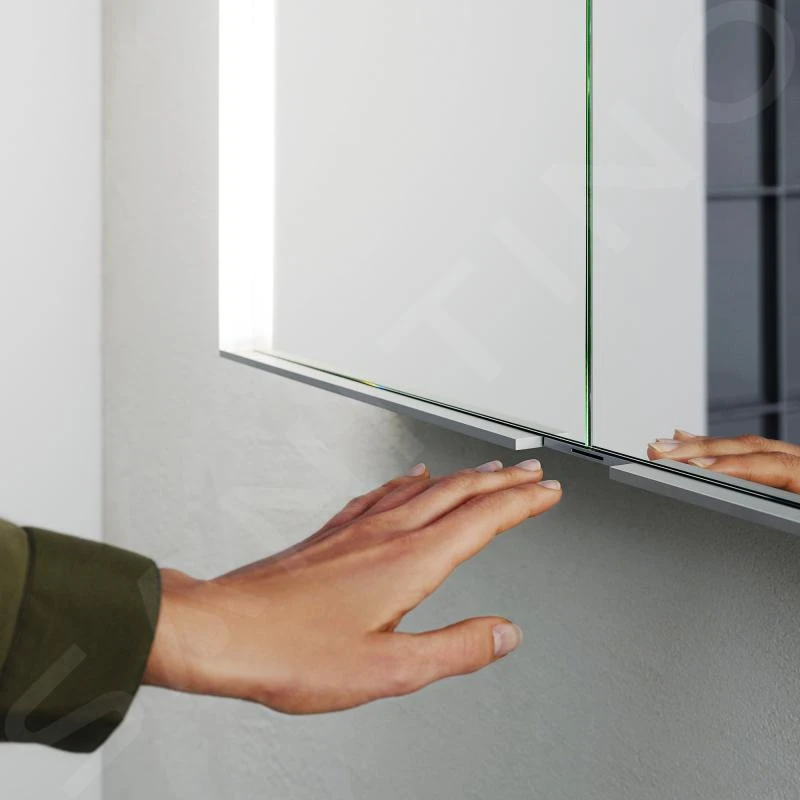 Keuco Royal Match - Spiegelkast Met LED-verlichting, 800x700x160 Mm, Zilver Geanodiseerd 12802171311 - Afbeelding 3