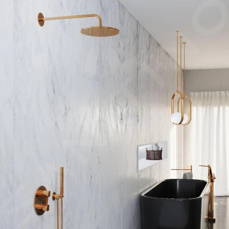 Steinberg 100 - Set Van Douchekop, Douchehouder En Doucheslang, Rose Goud 100 1670 RG - Afbeelding 3