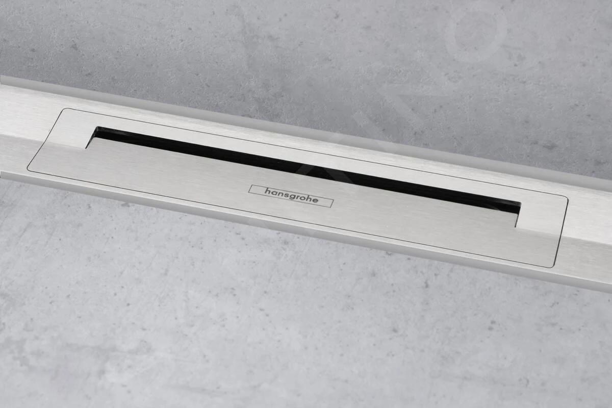 Hansgrohe RainDrain Flex - Douchegoot Met Rvs Rooster 800, Wandmodel, Inkortbaar, Geborsteld Rvs 56051800 - Afbeelding 4